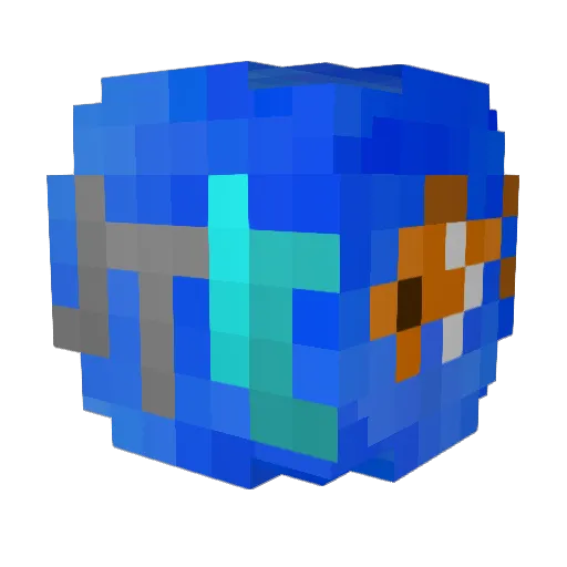 NautilusEvent Minecraft avatar head, 3D render