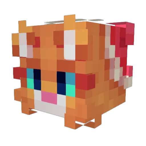 Nauuln Minecraft avatar head, 3D render