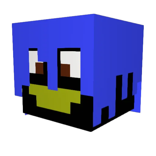 Nauway_ Minecraft avatar head, 3D render
