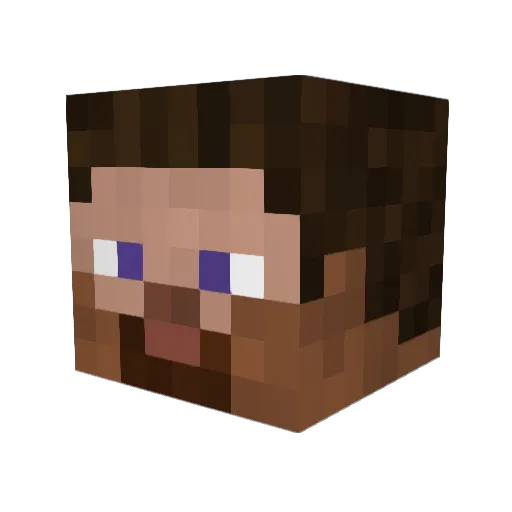 Nauzea Minecraft avatar head, 3D render