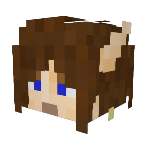 Navathal Minecraft avatar head, 3D render