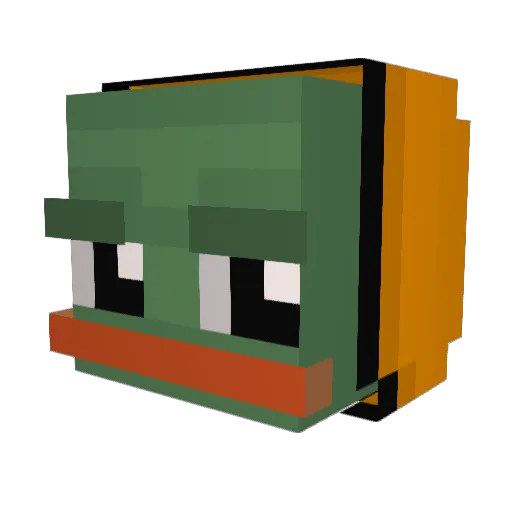 Navelman Minecraft avatar head, 3D render