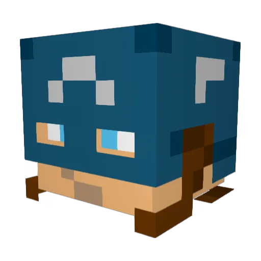 Naver0s Minecraft avatar head, 3D render