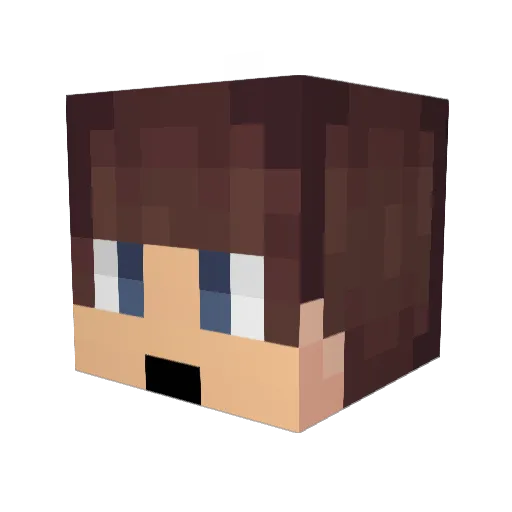 NaviGun Minecraft avatar head, 3D render