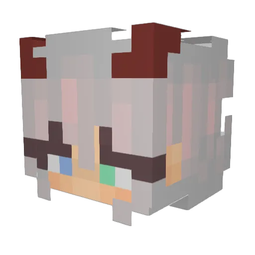NaviNavvy Minecraft avatar head, 3D render