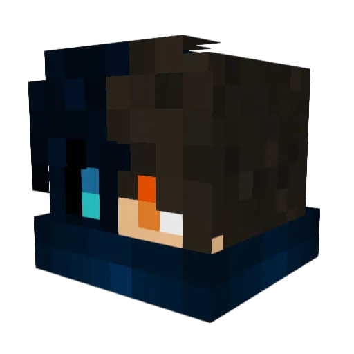 NaviaSky Minecraft avatar head, 3D render