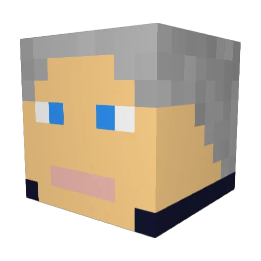 Navids Minecraft avatar head, 3D render