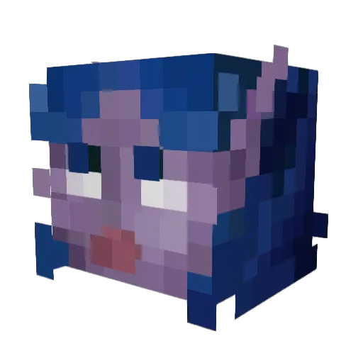 Navieth Minecraft avatar head, 3D render