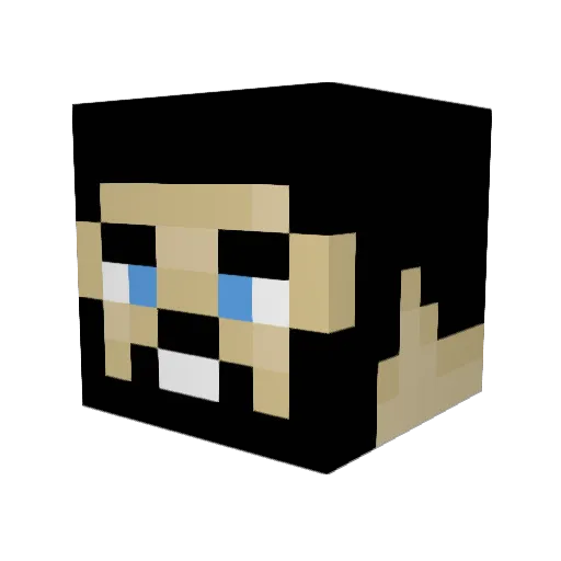 Navig Minecraft avatar head, 3D render