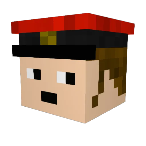 Navikov Minecraft avatar head, 3D render