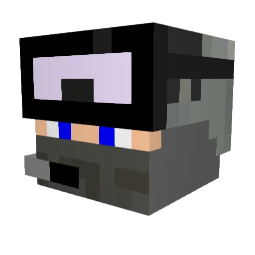 Navilus Minecraft avatar head, 3D render