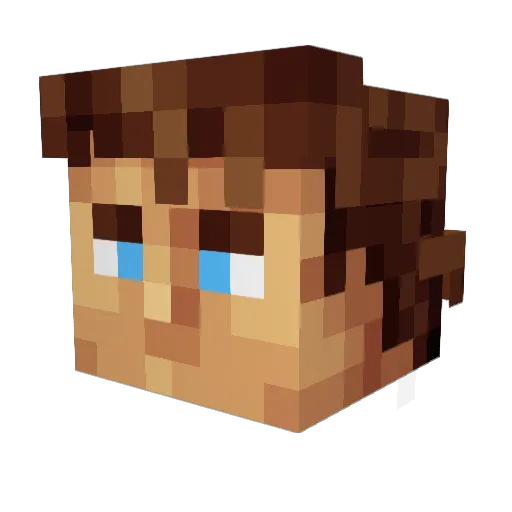 NavinaxOfficial Minecraft avatar head, 3D render