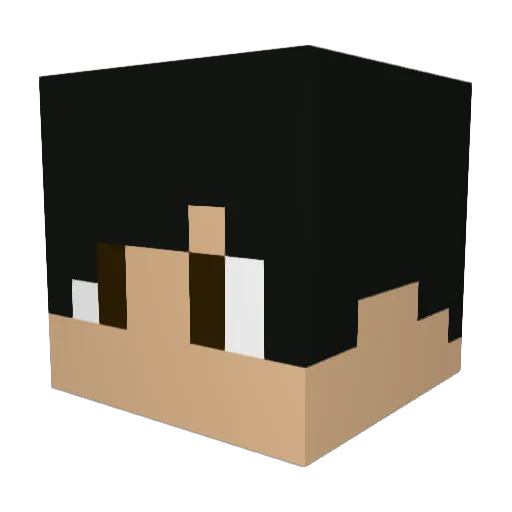 Navipha Minecraft avatar head, 3D render