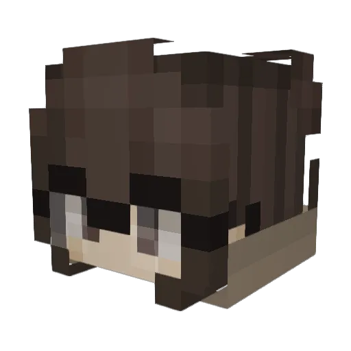 Navirain Minecraft avatar head, 3D render