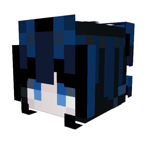 Navisiak Minecraft avatar head, 3D render