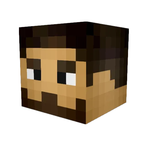 Navles Minecraft avatar head, 3D render