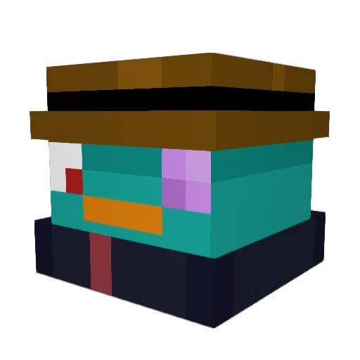Navn5 Minecraft avatar head, 3D render