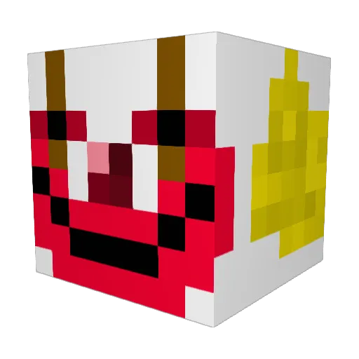 Navrette Minecraft avatar head, 3D render