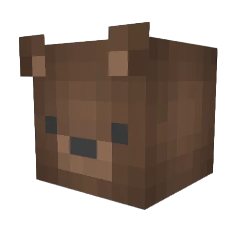 Navve Minecraft avatar head, 3D render