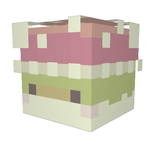 NavyFlower Minecraft avatar head, 3D render