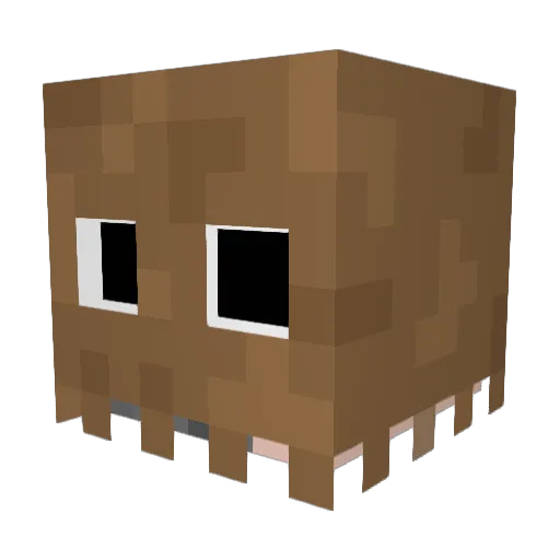NavyNuv Minecraft avatar head, 3D render