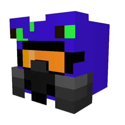 NavyWolf08 Minecraft avatar head, 3D render