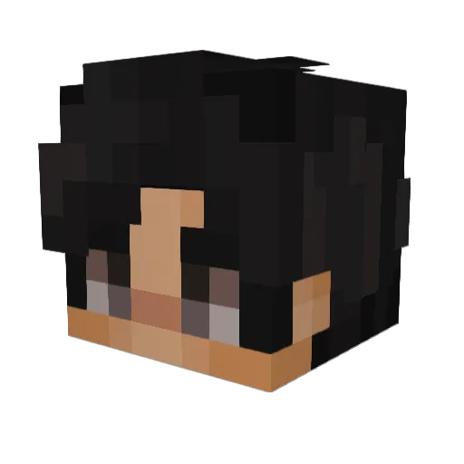 Nawarak Minecraft avatar head, 3D render