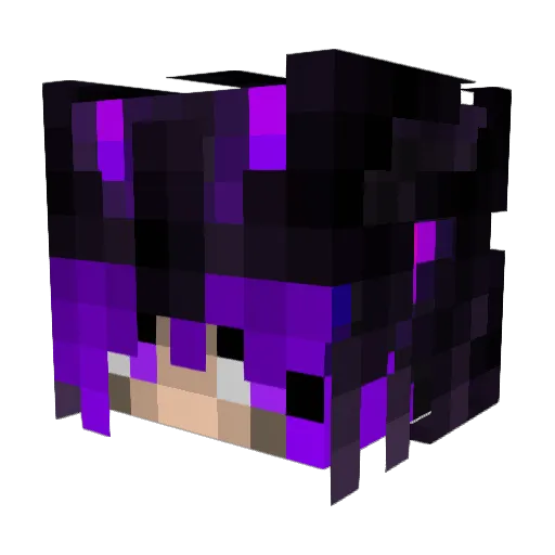 Nawasaki Minecraft avatar head, 3D render