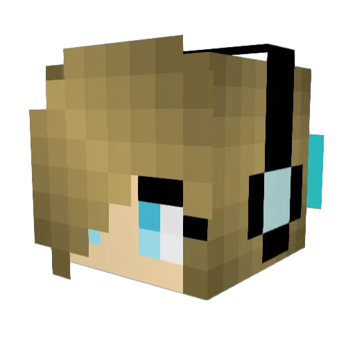 Nawby Minecraft avatar head, 3D render