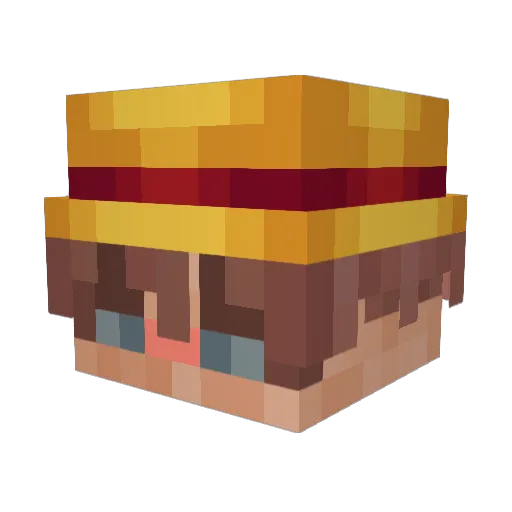 NawelFnty Minecraft avatar head, 3D render