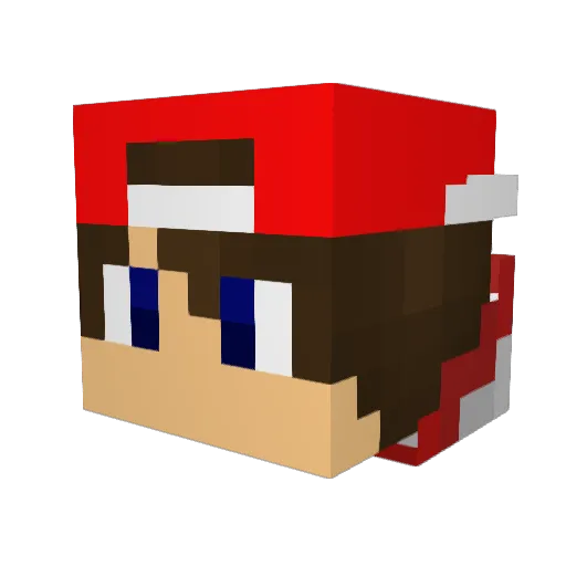Nawelitox Minecraft avatar head, 3D render