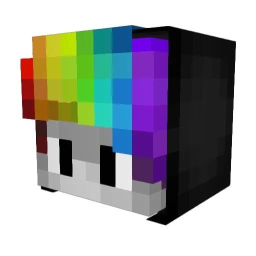Nawi2K Minecraft avatar head, 3D render