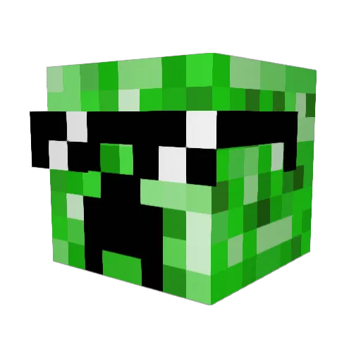 NawinxD Minecraft avatar head, 3D render