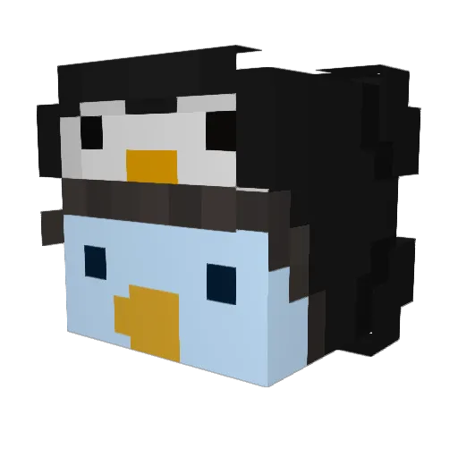 Nawoks Minecraft avatar head, 3D render