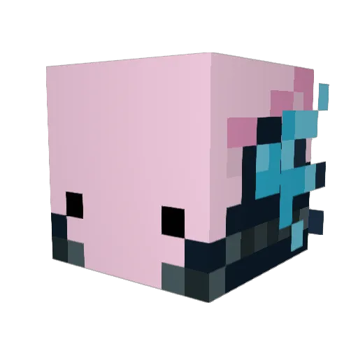 Nawov Minecraft avatar head, 3D render