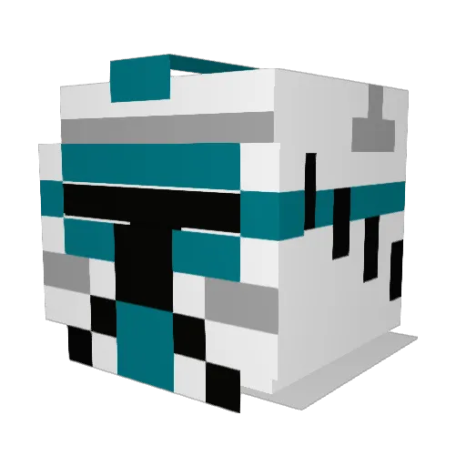 Naws_02 Minecraft avatar head, 3D render