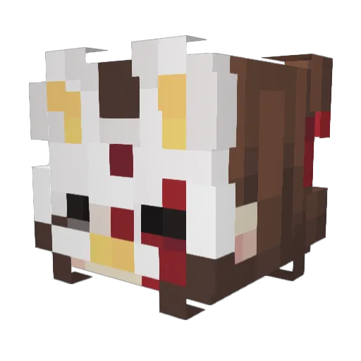 Naxcii Minecraft avatar head, 3D render