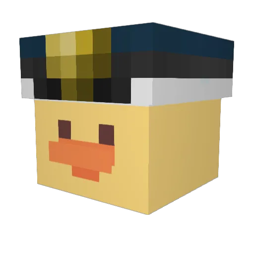 Naxib Minecraft avatar head, 3D render