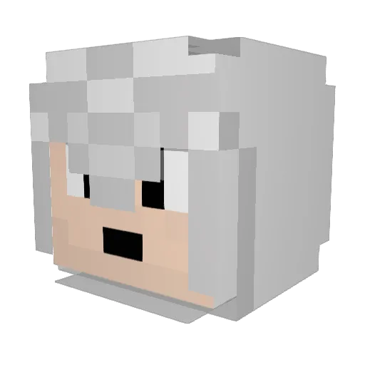 Naximo Minecraft avatar head, 3D render