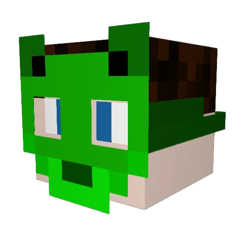 Naxten Minecraft avatar head, 3D render