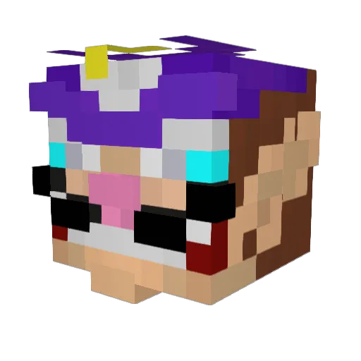 Nay0129 Minecraft avatar head, 3D render