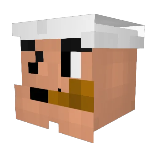 NayQALF Minecraft avatar head, 3D render