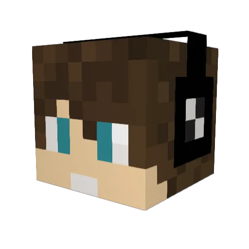 Nay_Boy Minecraft avatar head, 3D render