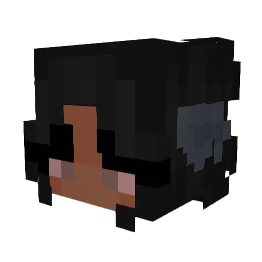 Naya23 Minecraft avatar head, 3D render