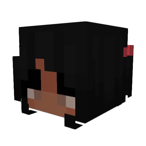 NayaInPink Minecraft avatar head, 3D render