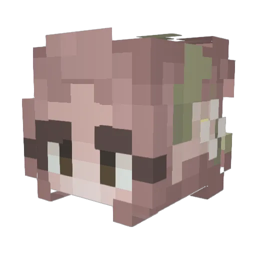 Naya_810 Minecraft avatar head, 3D render