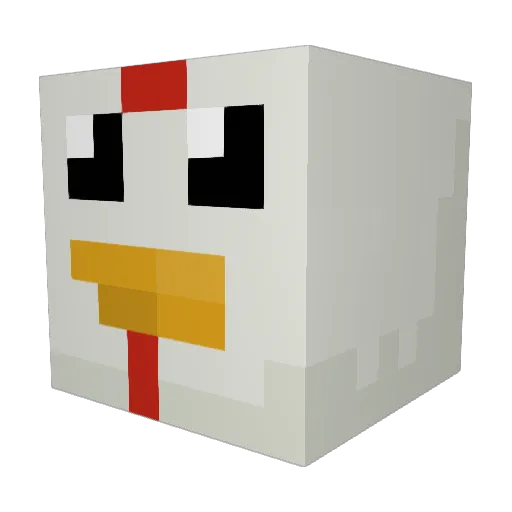 Nayagan Minecraft avatar head, 3D render