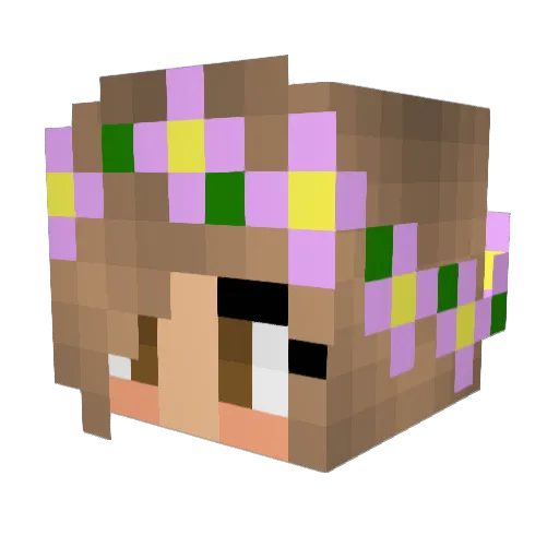 Nayeli8a Minecraft avatar head, 3D render