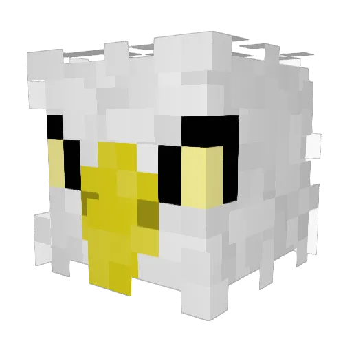 Nayffan Minecraft avatar head, 3D render
