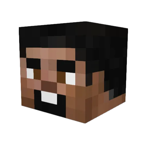 Nayfos Minecraft avatar head, 3D render
